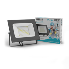 Прожектор светодиодный Elementary 100W 9475lm 4000К 175-265V IP65 черный LED 1/4 | 613100110 | Gauss