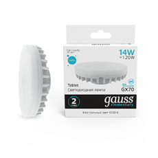 Лампа светодиодная Elementary GX70 14W 1300lm 4100K LED 1/10/50 | 83824 | Gauss