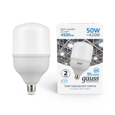 Лампа светодиодная Elementary LED T140 E27 50W 4500lm 180-240V 6500K 1/8 | 63235 | Gauss