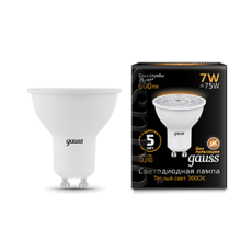 Лампа светодиодная LED 7Вт GU10 220В 2700К MR16 | 101506107 | Gauss