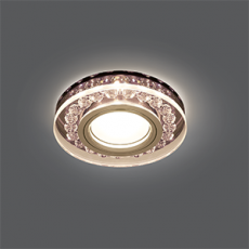 Светильник точечный встраиваемый Backlight BL046 Кругл. Черный/Кристалл/Хром, Gu5.3, LED 2700K | BL046 | Gauss