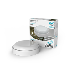 Светильник светодиодный пылевлагозащищенный для ЖКХ круглый IP65 8W 4000K | 126411208 | Gauss