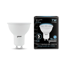 Лампа светодиодная LED 7Вт GU10 220В 4100К MR16 | 101506207 | Gauss