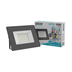 Прожектор светодиодный Elementary 50W 4475lm 4000К 200-240V IP65 черный LED 1/10 | 613100250 | Gauss