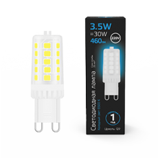 Лампа светодиодная G9 AC185-265V 3,5W 460lm 6500K керамика LED 1/10/200 | 107009305 | Gauss