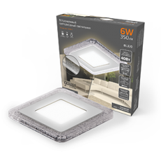 Светильник светодиодный Bubbles BL320 Квадр. 3+3W LED 3000K 350лм103x103мм O80 1/40 | BL320 | Gauss