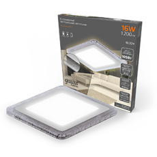 Светильник светодиодный Bubbles BL324 Квадр. 12+4W LED 3000K 1200лм192x192мм O160 1/20 | BL324 |Gauss