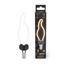 Лампа светодиодная LED Filament Bulbless CT35 Milky E14 4W 330lm 2700K 35*150mm 1/10/100 | 1000801104 | Gauss