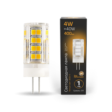 Лампа светодиодная Black LED G4 AC185-265V 4W 400lm 2700K керамика | 107307104 | Gauss