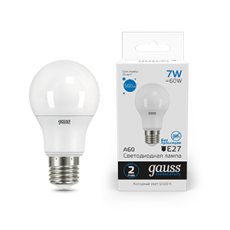 Лампа светодиодная LED Elementary A60 7W E27 560lm 6500K | 23237A | Gauss