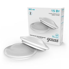 Светильник светодиодный IP20 D300*110 15W 800lm 4000K DECOR белый 1/12 | 941429215 | Gauss