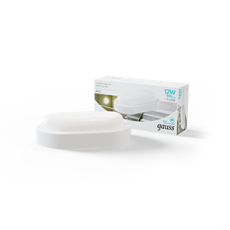 Светильник светодиодный пылевлагозащищенный для ЖКХ UNIVERSAL овал 12W 940lm 4000K 160-260V IP65 198*96*53 белый LED 1/40 | 161411212 | Gauss