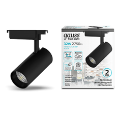 Светильник светодиодный трековый цилиндр 32W 2750lm 4000K 180-240V IP20 75*220мм черный угол 24? | TR073 | Gauss