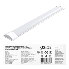 Светильник светодиодный линейный WLF-2 IP40 600*76*24мм 18W 1520lm 4000K сталь 1/20 | 844424218 | Gauss