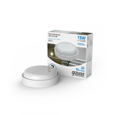 Светильник светодиодный пылевлагозащищенный для ЖКХ ДБП-15Вт 6500K IP65 D160*53 1200Лм круглый | 126411315 | Gauss