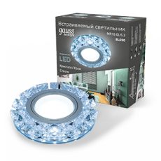 Светильник точечный встраиваемый Backlight BL050 Кругл. Кристалл/Хром, Gu5.3, LED 4100K | BL050 | Gauss