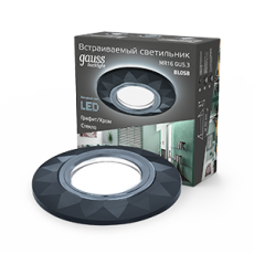 Светильник точечный встраиваемый Backlight BL058 Круг Гран. Графит/Хром, Gu5.3, LED 4100K | BL058 | Gauss