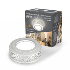 Светильник точечный встраиваемый Backlight BL090 Кругл. Белый/Белый, Gu5.3, 3W, LED 3000K | BL090 | Gauss