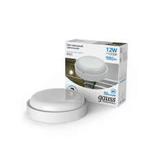 Светильник светодиодный пылевлагозащищенный для ЖКХ круглый IP65 12W 6500K | 126411312 | Gauss