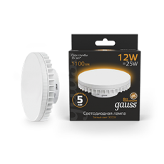 Лампа светодиодная LED 12Вт GX70 220В 2700К | 131016112 | Gauss