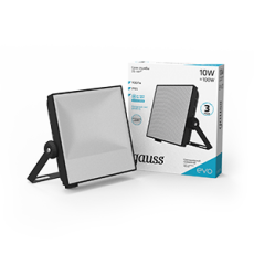 Прожектор светодиодный EVO 10W 900 lm IP65 6500К, IK04, черный 1/30 | 687511310 | Gauss