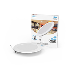 Встраиваемый светильник ультратонкий круглый IP20 15W170х22 O 155 6500K 1250лм 1/20 | 939111315 | Gauss