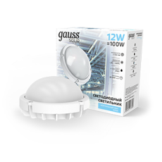 Светильник светодиодный пылевлагозащищенный для ЖКХ IP65 D168*77 12W IK10 1150lm 4000K SOLID антивандальный круглый 1/12 | 874518212 | Gauss