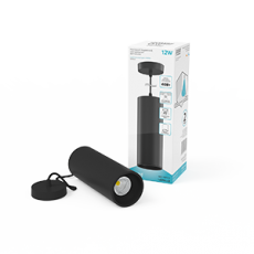 Светильник светодиодный накладной/подвесной HD034 12W (черный/черный) 4100K 79*200мм 1/10 | HD034 | Gauss