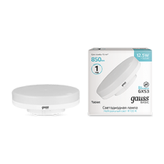 Лампа светодиодная LED BASIC GX53 12,5W 850lm 4100K 1/10/100 | 10849232 | Gauss