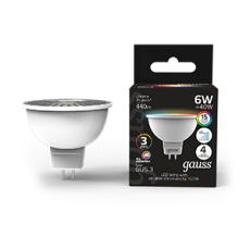 Лампа светодиодная Smart MR16 6W GU5.3 RGBW+dim 1/10/100 | 101105406 | Gauss