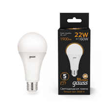 Лампа светодиодная Black LED A70 22W E27 1560lm 3000K | 102502122 | Gauss