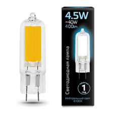 Лампа светодиодная Black LED G4 AC220-240V 4.5W 400lm 4100K Glass | 107807204 | Gauss
