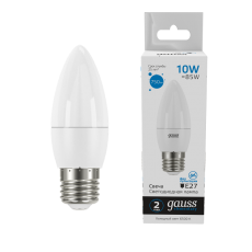 Лампа светодиодная Elementary Свеча 10W 750lm 6500K E27 LED 1/10/100 | 30230 | Gauss