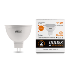 Лампа светодиодная Elementary MR16 11W 850lm 3000K GU5.3 LED 1/10/100 | 13511 | Gauss