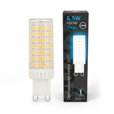 Лампа светодиодная G9 AC185-265V 6,5W 700lm 6500K керамика LED 1/10/200 | 107309306 | Gauss