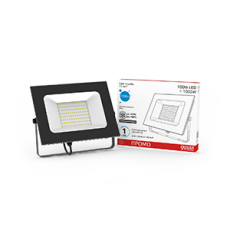 Прожектор светодиодный LED Elementary 100W 6600lm IP65 6500К черный ПРОМО 1/10 | 613100100P | Gauss