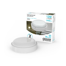 Светильник светодиодный пылевлагозащищенный для ЖКХ круглый IP65 12W 4000K | 126411212 | Gauss