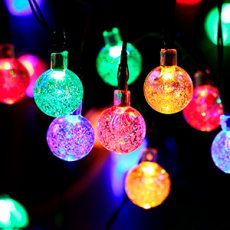 Гирлянда садовая на солнечной батарее 30 LED Шары мультицвет Solar | GS031 | Gauss