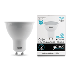 Лампа светодиодная LED Elementary MR16 GU10 7W 550lm 4100К | 13627 | Gauss