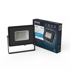 Прожектор светодиодный Qplus 30W 2700lm IP65 6500К черный | 613511330 | Gauss