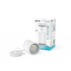 Светильник светодиодный накладной/подвесной HD044 12W (белый/белый) 4100K 79*100мм 1/20 | HD044 | Gauss