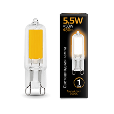 Лампа светодиодная Black LED G9 AC220-240V 5.5W 480lm 3000K Glass | 107809105 | Gauss