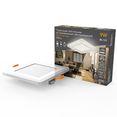 Светильник светодиодный встраиваемый Backlight BL122 Квадрат. Акрил, 6+3W, LED 3000K, 145*145, | BL122 | Gauss