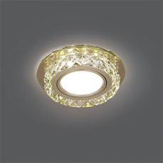 Светильник точечный встраиваемый Backlight BL043 Кругл. Шампань/Кристалл/Хром, Gu5.3, LED 2700K | BL043 | Gauss