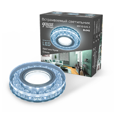 Светильник точечный встраиваемый Backlight BL045 Кругл. Кристалл/Хром, Gu5.3, LED 4100K | BL045 | Gauss