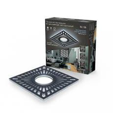 Светильник точечный встраиваемый Backlight BL126 Квадрат. Черный, Gu5.3, 3W, LED 4000K | BL126 | Gauss