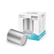 Светильник светодиодный декоративный бытовой с рассеивателем HD019 6W (хром сатин) 4100K 68х75мм | HD019 | Gauss