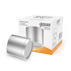 Светильник светодиодный декоративный бытовой с рассеивателем HD021 10W (хром сатин) 3000K 88х75мм | HD021 | Gauss