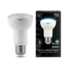 Лампа светодиодная LED 9Вт E27 220В 4100К Reflector R63 | 106002209 | Gauss