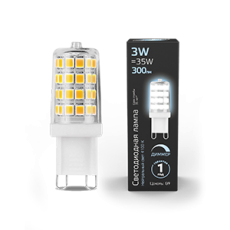 Лампа светодиодная LED 3Вт G9 AC185-265В 4100К диммируемая | 107309203 | Gauss